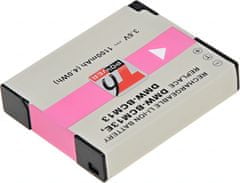 Baterie T6 Power pro Panasonic Lumix DMC-TZ60, Li-Ion, 3,6 V, 1100 mAh (4 Wh), černá
