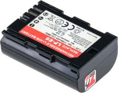 Baterie T6 Power pro digitální fotoaparát Canon LP-E6N, Li-Ion, 7,2 V, 1700 mAh (12,2 Wh), černá