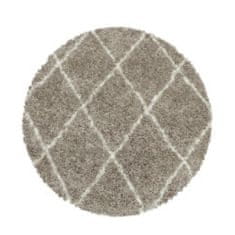 Ayyildiz Kusový koberec Alvor Shaggy 3401 beige kruh 80x80 (průměr) kruh