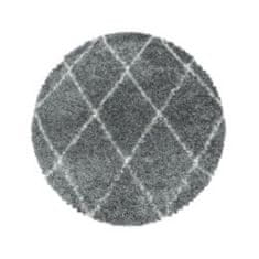 Ayyildiz Kusový koberec Alvor Shaggy 3401 grey kruh 80x80 (průměr) kruh
