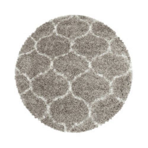 Ayyildiz Kusový koberec Salsa Shaggy 3201 beige kruh