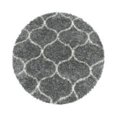 Ayyildiz Kusový koberec Salsa Shaggy 3201 grey kruh 80x80 (průměr) kruh