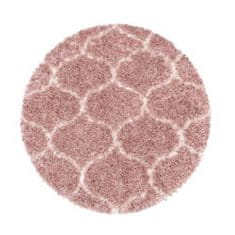 Ayyildiz Kusový koberec Salsa Shaggy 3201 rose kruh 80x80 (průměr) kruh
