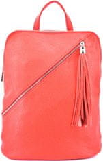 Arteddy Dámský kožený batoh a kabelka v jednom /Arteddy - světle červená