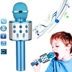 Alum online Bezdrátový karaoke mikrofon WS-858 - Modrý