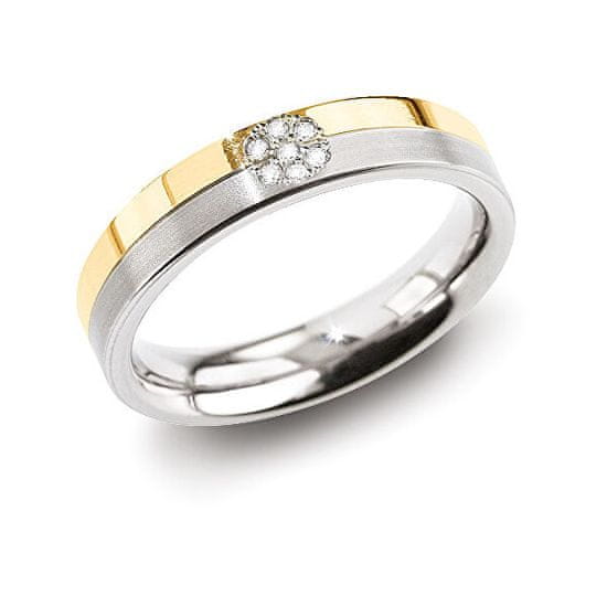 Boccia Titanium Úžasný prsten z titanu s diamanty 0129-06