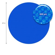 ECD Germany Solární fólie do bazénu kulatá Ø 3 m, 400 µm, modrá