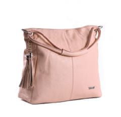 Bright Dámská kožená kabelka A4 Růžová