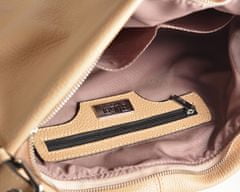 Dámská kožená kabelka přes rameno A4 Tmavě béžová