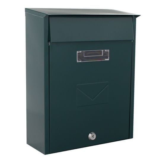 Rottner Tivoli poštovní schránka zelená | Cylindrický zámek | 26 x 33.5 x 12 cm