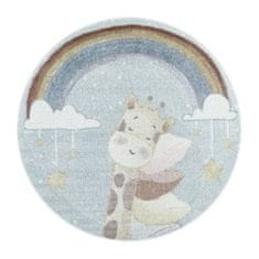 Ayyildiz Dětský kusový koberec Lucky 3612 blue kruh 160x160 (průměr) kruh