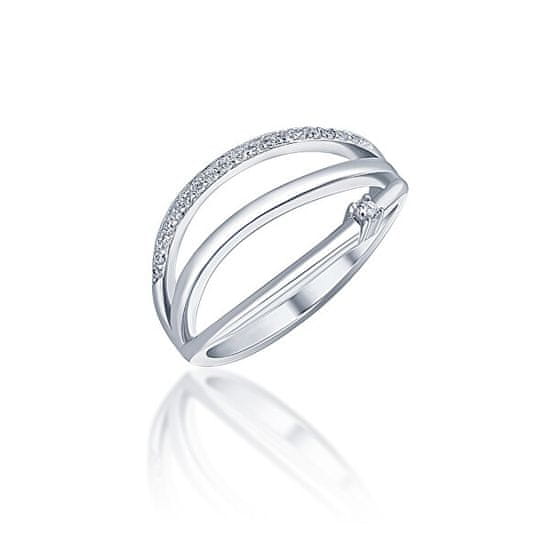 JVD Elegantní stříbrný prsten se zirkony SVLR0393XH2BI