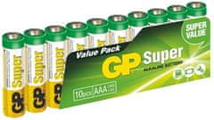 Zaparkorun.cz Alkalické baterie GP Super 24A-2VS10, LR03, 1.5V, 10x AAA