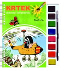 Akim Omalovánka s barvami a štětcem Krtek a vrtulník