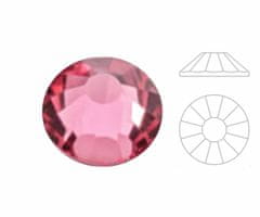 Izabaro 144 ks crystal rose pink 209 round chaton rose flat