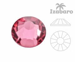 Izabaro 144 ks crystal rose pink 209 round chaton rose flat