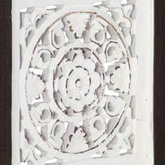 Greatstore Ručně vyřezávaný nástěnný panel MDF 40x40x1,5 cm hnědý a bílý
