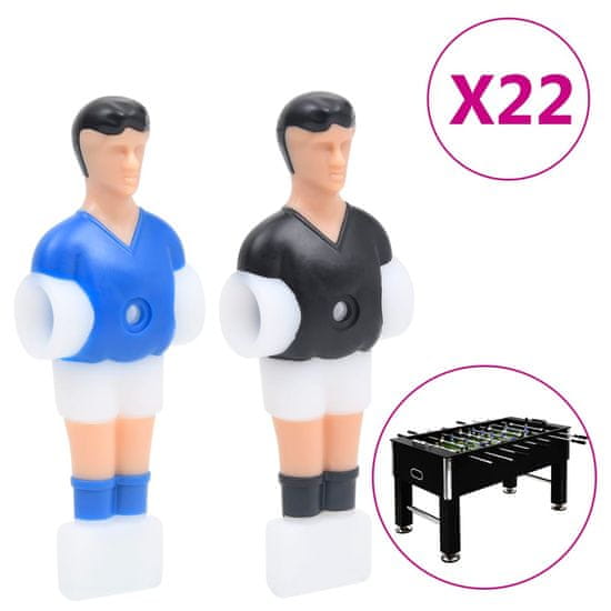 Greatstore Figurky hráčů pro stolní fotbal pro 12,7mm tyč 22 ks