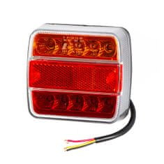 Simex Světlo zadní 3-komorové - brzdové, obrysové, směrové, osvětlení SPZ, LED, 9-33V