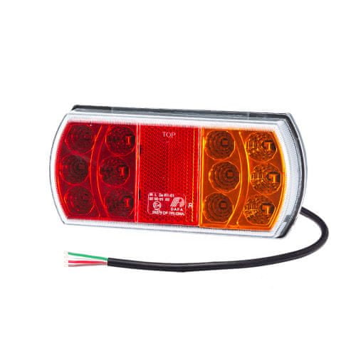 Simex Světlo zadní 3-komorové - brzdové, obrysové, směrové, osvětlení SPZ, LED, pravé