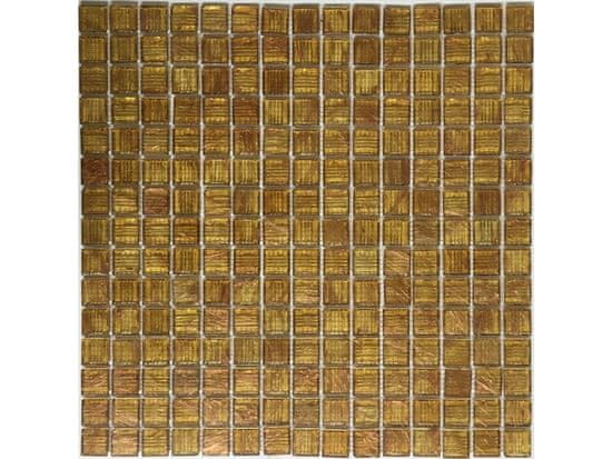 Pavemosa Skleněná mozaika hnědá medová MSG26 327x327 mm