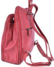 Arteddy Dámský / dívčí kožený batoh a kabelka v jednom / Arteddy - tmavě hnědá