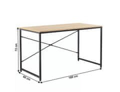 KONDELA Psací stůl, dub / černá, 100x60 cm, MELLORA