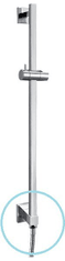 SAPHO Sapho Sprchová tyč s vývodem vody, posuvný držák, 600mm, chrom - 1202-04