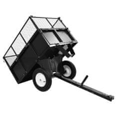 Greatstore Sklápěcí přívěsný vozík za zahradní traktor nosnost 300 kg