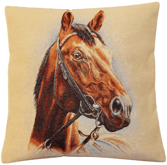 RTex Voňavý dekorační polštář s vytkaným vzorem kůň