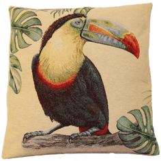 Voňavý dekorační polštář s vytkaným vzorem tukan