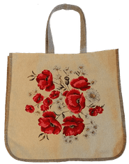 RTex Praktická a krásná taška s vytkaným motivem vlčí máky