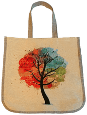 Praktická a krásná taška s vytkaným motivem strom digi