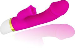 LOLO luxusní multifunkční vibrátor se stimulátorem růžový