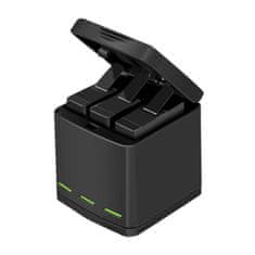 TELESIN 3-slot charger box nabíječka na GoPro Hero 8 + 2 batérie