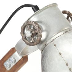 Greatstore Industriální stolní lampa stříbrná kulatá 58 x 18 x 90 cm E27