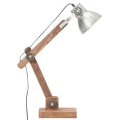 shumee Industriální stolní lampa stříbrná kulatá 58 x 18 x 90 cm E27