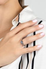 Brilio Silver Okouzlující stříbrný prsten s modrým zirkonem RI022W (Obvod 52 mm)