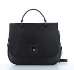 Marina Galanti luxusní kožená kabelka se sametovou podšívkou - černá