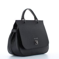 Marina Galanti luxusní kožená kabelka se sametovou podšívkou - černá