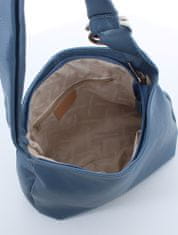 Marina Galanti kožená kabelka přes rameno - hobo bag - světle modrá
