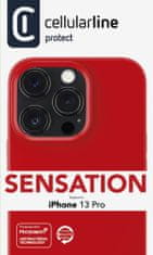 CellularLine Ochranný silikonový kryt Sensation pro Apple iPhone 13 Pro SENSATIONIPH13PROR, červený