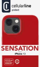 CellularLine Ochranný silikonový kryt Sensation pro Apple iPhone 13 SENSATIONIPH13R, červený