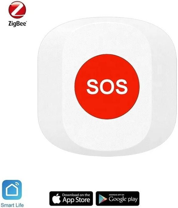 Levně iQtech SmartLife S0S02 Zigbee SOS tlačítko, Zigbee 3.0