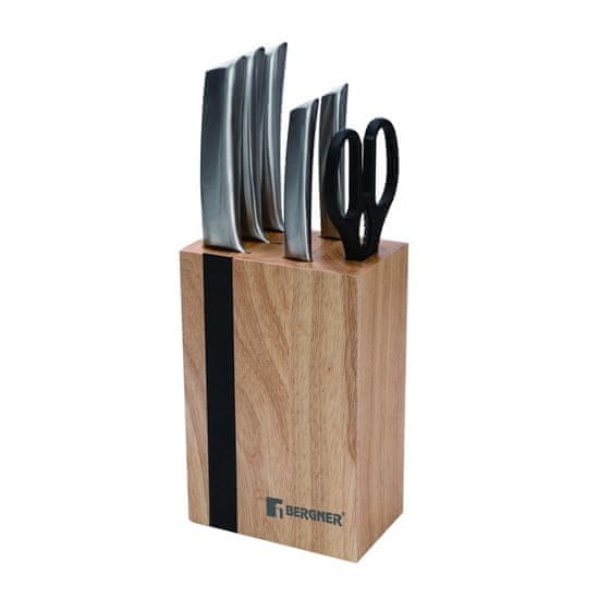 Bergner Sada nožů v dřevěném bloku 7 ks KEOPS