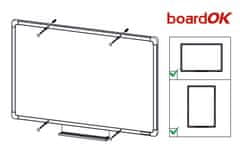 VISION Bílá emailová tabule boardOK 200x120 - hnědá