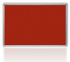 2x3 Filcová červená tabule v hliníkovém rámu 60 x 90 cm