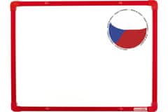 VISION Bílá emailová tabule boardOK 60x45 - červená