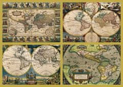 Puzzle Čtyři historické mapy