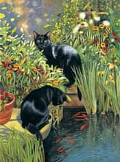 SunsOut Puzzle Dvě černé kočky